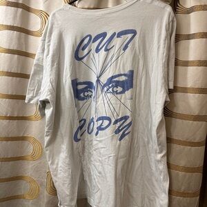 Graphic Men's Shirt - White and Blue cut copy